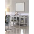 Best Master Emory Solid Wood and Glass Wall Vanity Mirror in Antique Cream