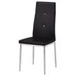 Best Master Trina Bi Cast Faux Leather Dining Side Chair in Black (Set of 2)