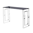 Best Master Mallory Stainless Steel and Smoked Glass Console Table in Gold