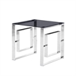 Best Master Mallory Stainless Steel and Smoked Glass End Table in Gold