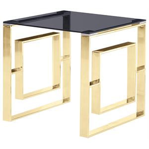 best master mallory stainless steel and smoked glass end table