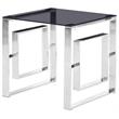 Best Master Mallory Stainless Steel and Smoked Glass End Table in Silver