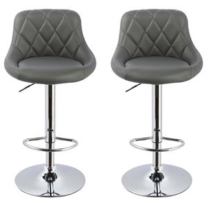 best master claire faux leather adjustable swivel bar stool (set of 2)
