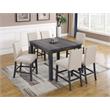 Best Master Hadley Solid Wood Counter Height Chair - Light Gray/Beige (Set of 2)