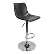Best Master Jimmy Dean Faux Leather Adjustable Swivel Bar Stool Gray (Set of 2)