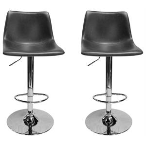 best master jimmy dean faux leather adjustable swivel bar stool (set of 2)