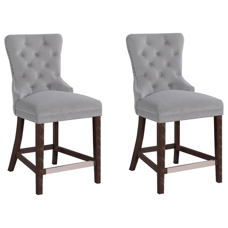 velvet tufted bar stools