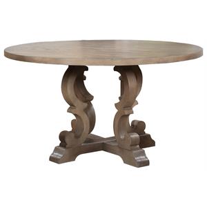 best master catonsville transitional solid wood dining table in rustic natural oak