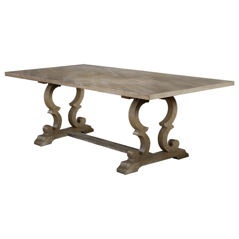 Best Master Catonsville Solid Wood Rectangle Dining Table in Rustic