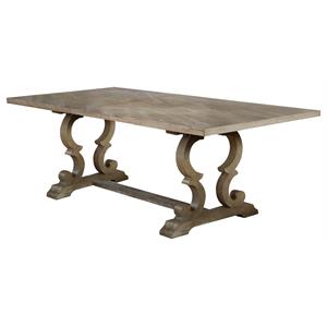 best master catonsville transitional solid wood dining table in rustic natural oak