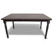 Best Master Demi Birch Transitional Wood Top Dining Table in Smoked Gray