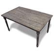 Best Master Demi Birch Transitional Wood Top Dining Table in Smoked Gray