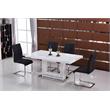 Best Master England Modern Solid Wood Dining Table in White Lacquer