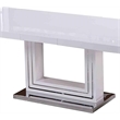 Best Master England Modern Solid Wood Dining Table in White Lacquer