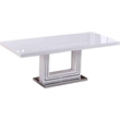 Best Master England Modern Solid Wood Dining Table in White Lacquer