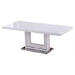 Best Master England Modern Solid Wood Dining Table in White Lacquer