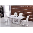 Best Master England Modern Solid Wood Dining Table in White Lacquer