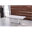 Best Master England Modern Solid Wood Dining Table in White Lacquer