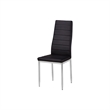 Best Master Chapman Bi Cast Leather Dining Side Chair in Black (Set of 2)