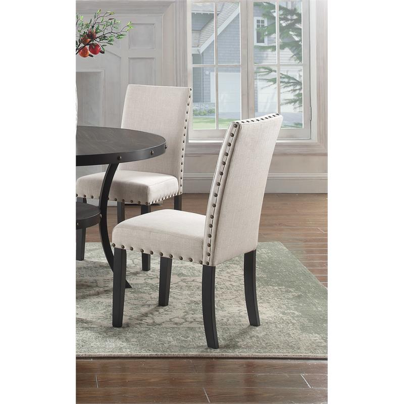 Best Master Darlington Solid Wood Dining Side Chair Antique Black (Set of 2)