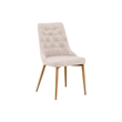 Best Master Jacobsen Fabric Upholstered Dining Side Chair in Beige (Set of 2)