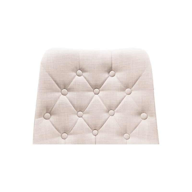 Best Master Jacobsen Fabric Upholstered Dining Side Chair in Beige (Set of 2)