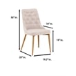 Best Master Jacobsen Fabric Upholstered Dining Side Chair in Beige (Set of 2)
