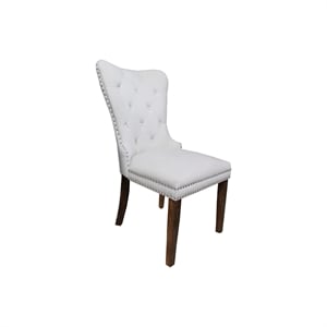 Best Master Julia Light Gray Velvet Dining Side Chair in Beige (Set of 2)