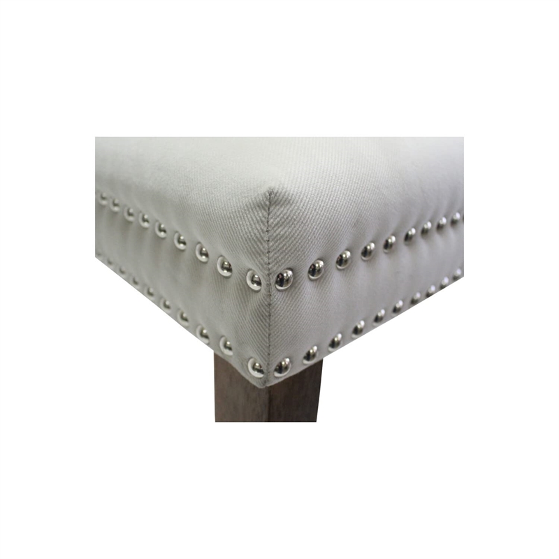 Best Master Julia Light Gray Velvet Dining Side Chair in Beige (Set of 2)