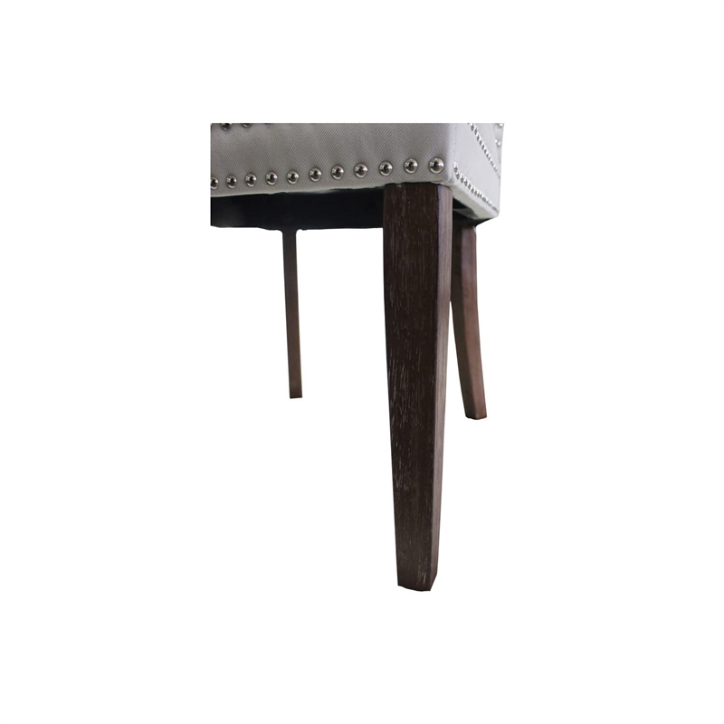 Best Master Julia Light Gray Velvet Dining Side Chair in Beige (Set of 2)