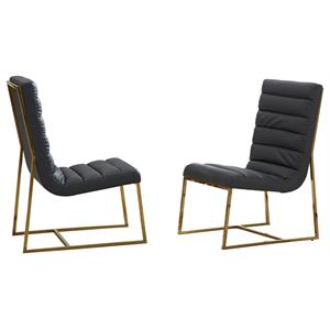 best master luna faux leather dining side chair (set of 2)