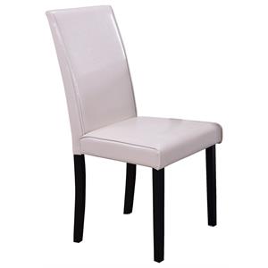 best master megan contemporary faux leather dining side chair (set of 2)
