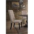 Best Master Michelle Solid Wood Dining Side Chair in Rustic Black (Set of 2)