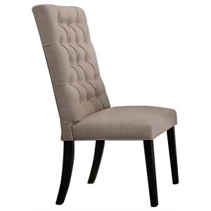 Best Master Michelle Solid Wood Dining Side Chair in Rustic Black (Set of 2)