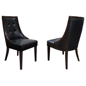 best master raphael faux leather dining side chair (set of 2)