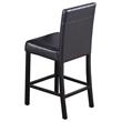 Best Master Furniture Melissa Wood and Faux Marble Counter Height Table in Black