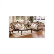 Best Master Winfrey 2-Pc Solid Wood and Chenille Living Room Set in Cherry