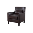 Best Master Cassidy Faux Leather Living Room Accent Arm Chair in Espresso