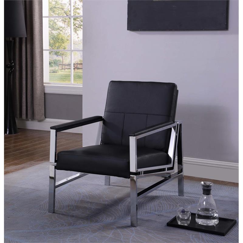 stainless steel accent chair