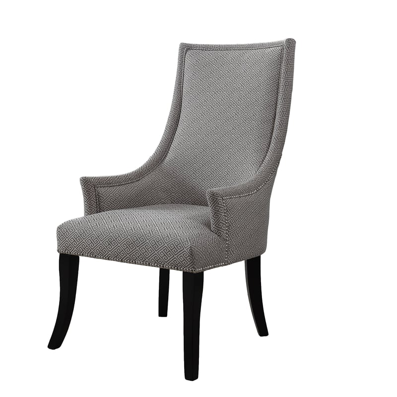 Best Master Republic Polyester Fabric Upholstered Acent Chair - Taupe/Light Gray