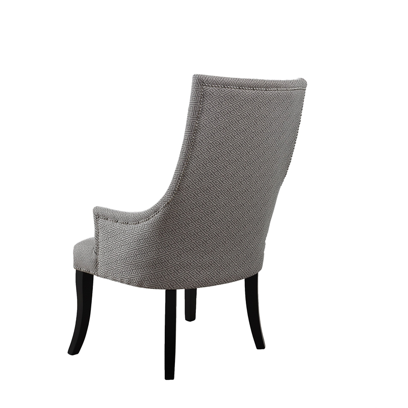 Best Master Republic Polyester Fabric Upholstered Acent Chair - Taupe/Light Gray