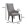 Best Master Republic Polyester Fabric Upholstered Acent Chair - Taupe/Light Gray