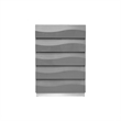 Best Master Leon 5-Drawer Poplar Wood Bedroom Chest in Gray High Gloss