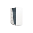 Best Master Manchester 5-Drawer Poplar Wood Bedroom Chest in Zebra/White