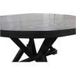Best Master Solid Wood Round Dining Table in Antique Rustic Gray