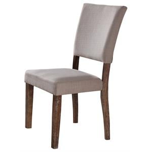 best master transitional solid wood dining side chair in natural oak (set of 2)