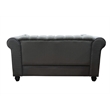 Best Master Venice Fabric Upholstered Living Arm Chair in Charcoal