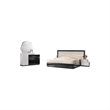 Best Master 5-Piece Wood Queen/King Platform Bedroom Set in White/Black