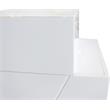 Best Master Poplar Wood Left-Facing Bedroom Nightstand in White/Black