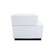 Best Master Poplar Wood Right-Facing Bedroom Nightstand in White/Black